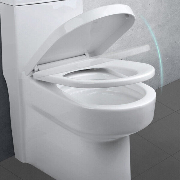NEW LUXURY BATHROOM SLOW SOFT CLOSE D-SHAPE TOILET SEAT SEATS WC HEAVY DUTY - Image 5
