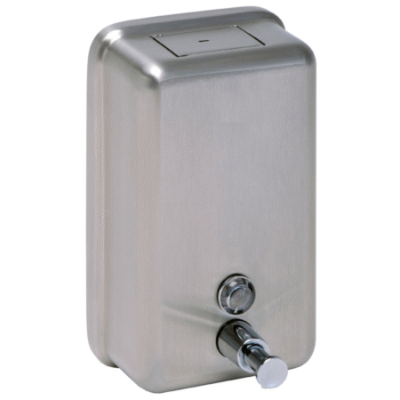 Brushed Stainless 1200ml Vertical Soap Dispenser