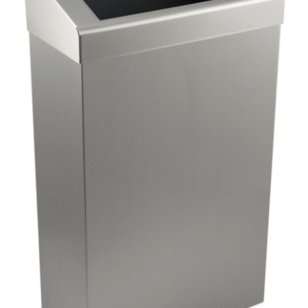Brushed Stainless 30 Ltr Wastebin with Lid