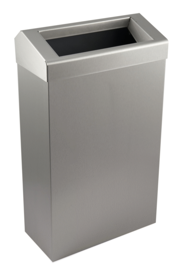 Brushed Stainless 30 Ltr Wastebin with Lid