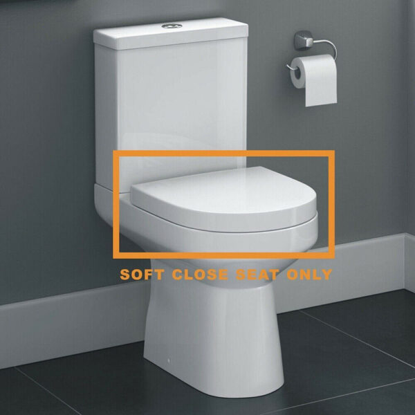 NEW LUXURY BATHROOM SLOW SOFT CLOSE D-SHAPE TOILET SEAT SEATS WC HEAVY DUTY - Image 7