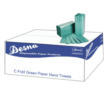 C Fold Hand Towels 1ply Green - Box 2520
