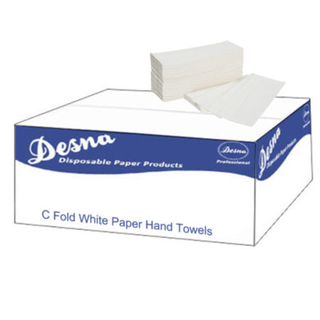 C Fold Hand Towels 2ply White - Box 2376