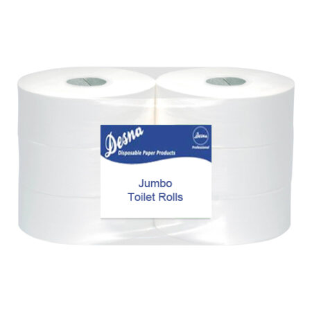 Jumbo Toilet Rolls 300m 3 inch Core - 6 Pack