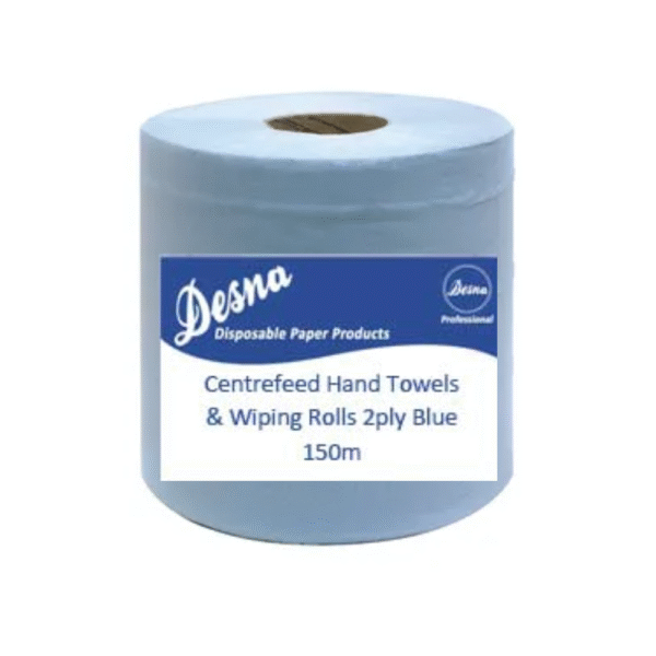 Centrefeed Rolls 2ply 150m Blue - 1 Pack