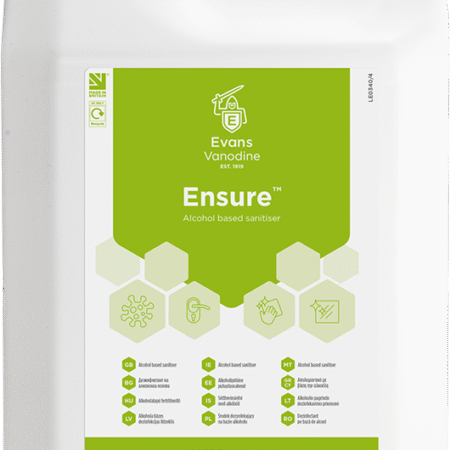 Evans ENSURE Alcohol Sanitiser Disinfectant Cleaner – 5 litre