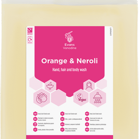 EVANS Orange & Neroli Hand Wash & Body Wash 5ltr