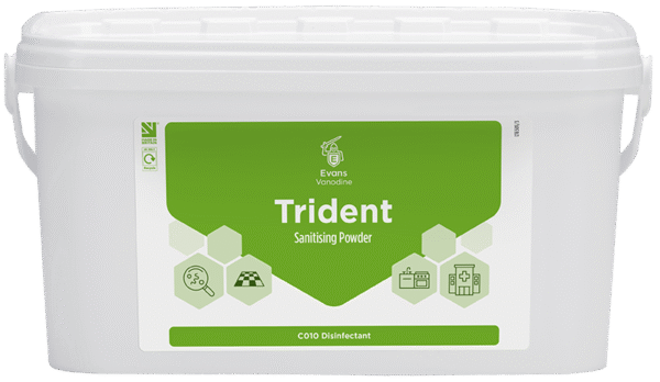Evans TRIDENT Blue Multi Purpose Sanitising Powder – 5kg Tub