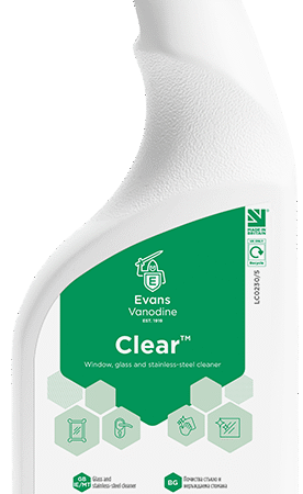 Evans CLEAR Window Glass & S/Steel Cleaner – 6 x 750ml Trigger