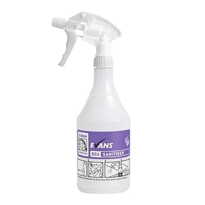 Evans EC4 Sanitiser Spray Bottle & Trigger