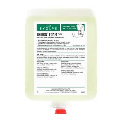 Evans TRIGON Foam Plus Hand Wash – 6 x 1 litre