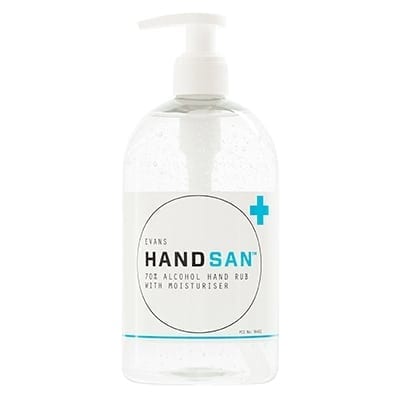 Evans – HANDSAN Alcohol Hand Sanitiser – 6 x 500ml