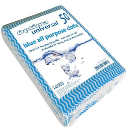 All Purpose Cleaning Cloths Blue – 50 Pack