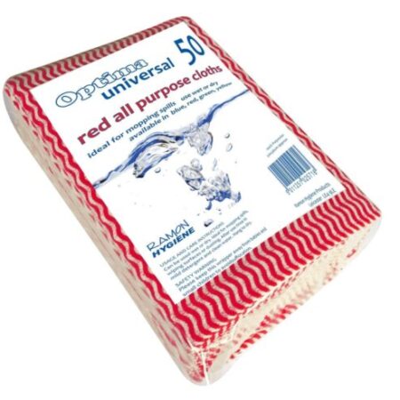 All Purpose Cleaning Cloths Red – 50 Pack