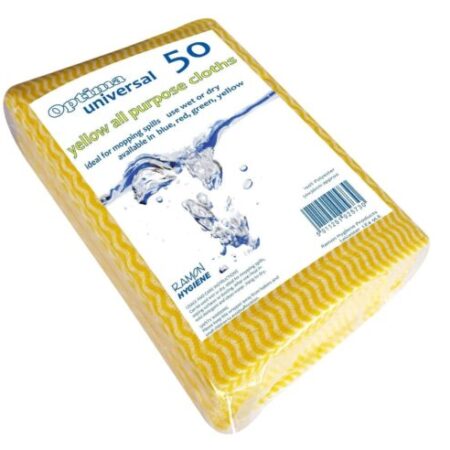 All Purpose Cleaning Cloths Yellow – 50 Pack